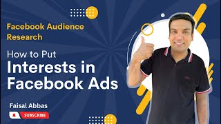 Facebook Audience Research - How to Put Interests in Facebook Ads