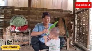 Video Lengkap Harian Ibu muda, Ibu tunggal yang menyusui bayinya.