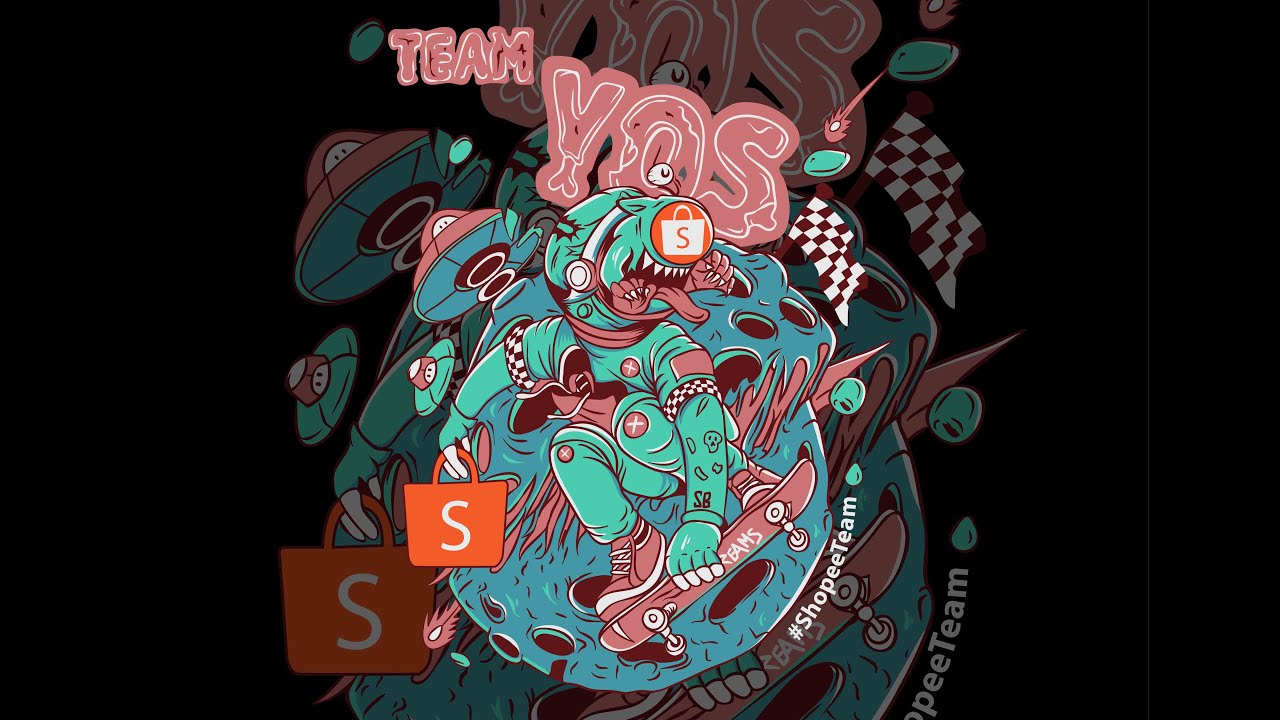 REDESIGN DESAIN  KAOS  TEAM YOS VECTOR  PART 2 YouTube