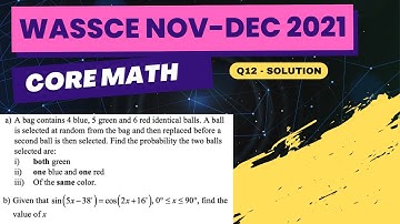 WASSCE 2021 Nov-Dec Core Math Theory Q12 Solution