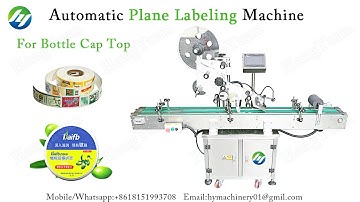 Automatic Plane Labeling Machine for bottle cap top sticker label applicator