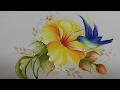 Aprenda Pintar Beija-Flor e Hibisco. VIDEO COMPLETO
