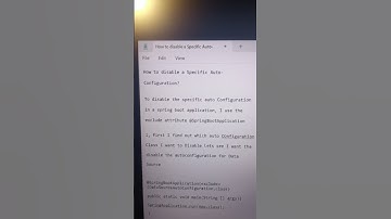 Top Java Interview Questions 2026 | How to Disable Auto Configuration in Spring Boot ?