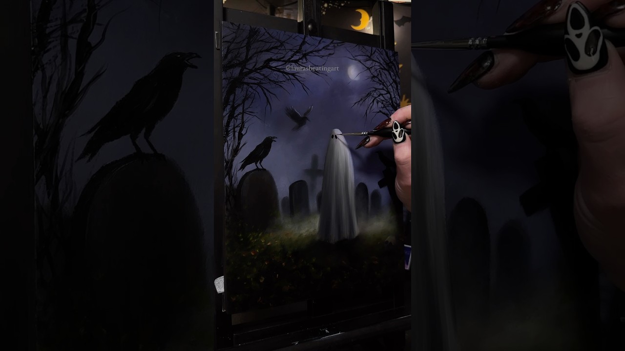 Prints in my shop #garytheghost #ghostpainting #gothicdecor #painting #gothichome #art #artist #art