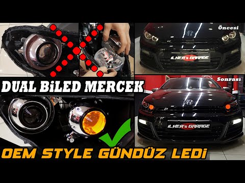 Scirocco Dual BiLED Far Yapımı // OEM Style Turuncu Gündüz Ledli