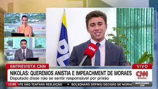 Moraes é peça central da prisão domiciliar de Bolsonaro, diz Nikolas Ferreira | BASTIDORES CNN