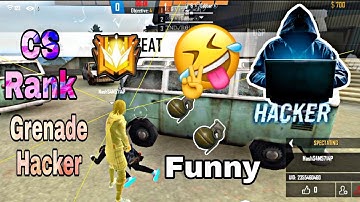 Free Fire Hacker  Funny Video In Cs Rank | Grenade Hack Teleport Hack.. 🤣🤣🤣😅😅😅