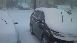 Winter Storm Jonas Saturday 1-23-16 Henrico VA. Almost a blizzard.