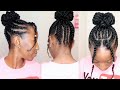 NATURAL HAIRSTYLE FOR HAIR GROWTH | BRAIDED UPDO ON NATURAL HAIR