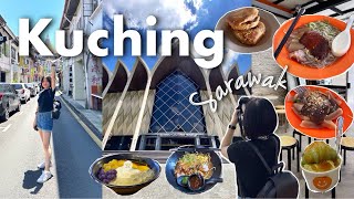 Exploring Kuching, Sarawak 🇲🇾 travel vlog part 2, carpenter street, trying local food, museum.