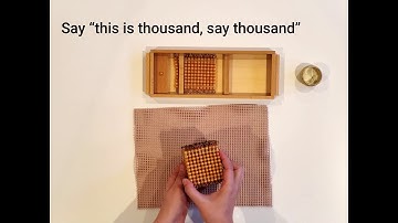 MONTESSORI PRESENTATION WITH BEADS from the DECIMAL SYSTEM for ages 4.5 – 5 years old