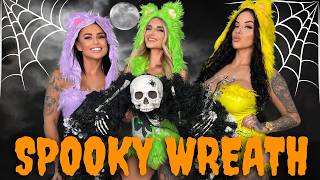 DIY Skeleton Halloween Wreath with My Girls | Eva Angelina