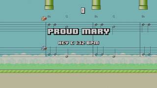 Proud Mary 🐤🎹 Easy Piano for Beginners | Flappy Bird Play-Along screenshot 4
