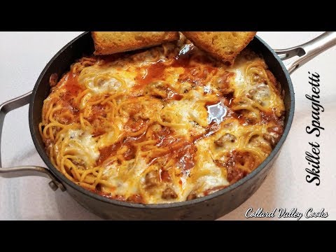 How We Make Simple Skillet Spaghetti with Hunts canned Pasta sauce, Cooking what's on Sale