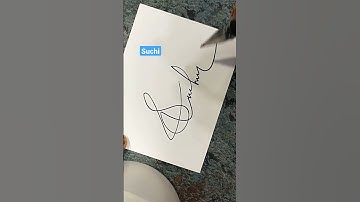 Suchi name signature ideas #calligraphy #art #artist #satisfying #paint #ytshorts #yt