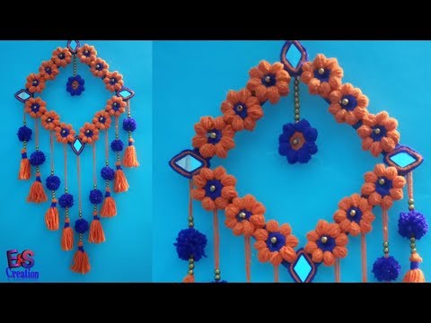 Diy easy woollen wall hanging||handicraft wall hanging design||craft||ideas||decor Diy easy woollen wall hanging||handicraft wall hanging design||craft||ideas||decor
