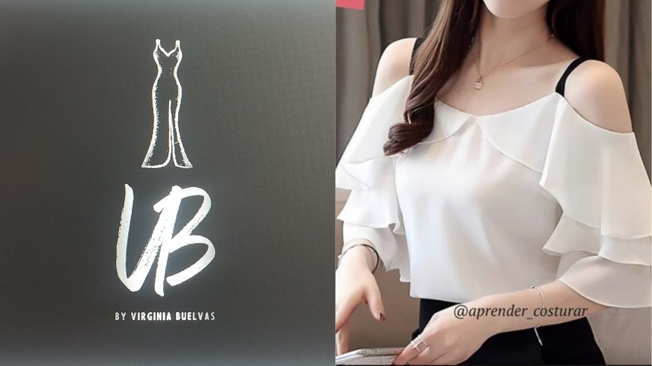 Como hacer una blusa con olones escarolas o golas/how to make a ruffles blouse