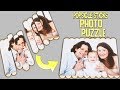 Popsicle stick photo puzzle  how to make photo frame diy art craft  ice cream sticks craft