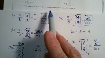 CPM CC2 Section 5.1.1 #5-11 (Using a giant one to find equivalent fractions)