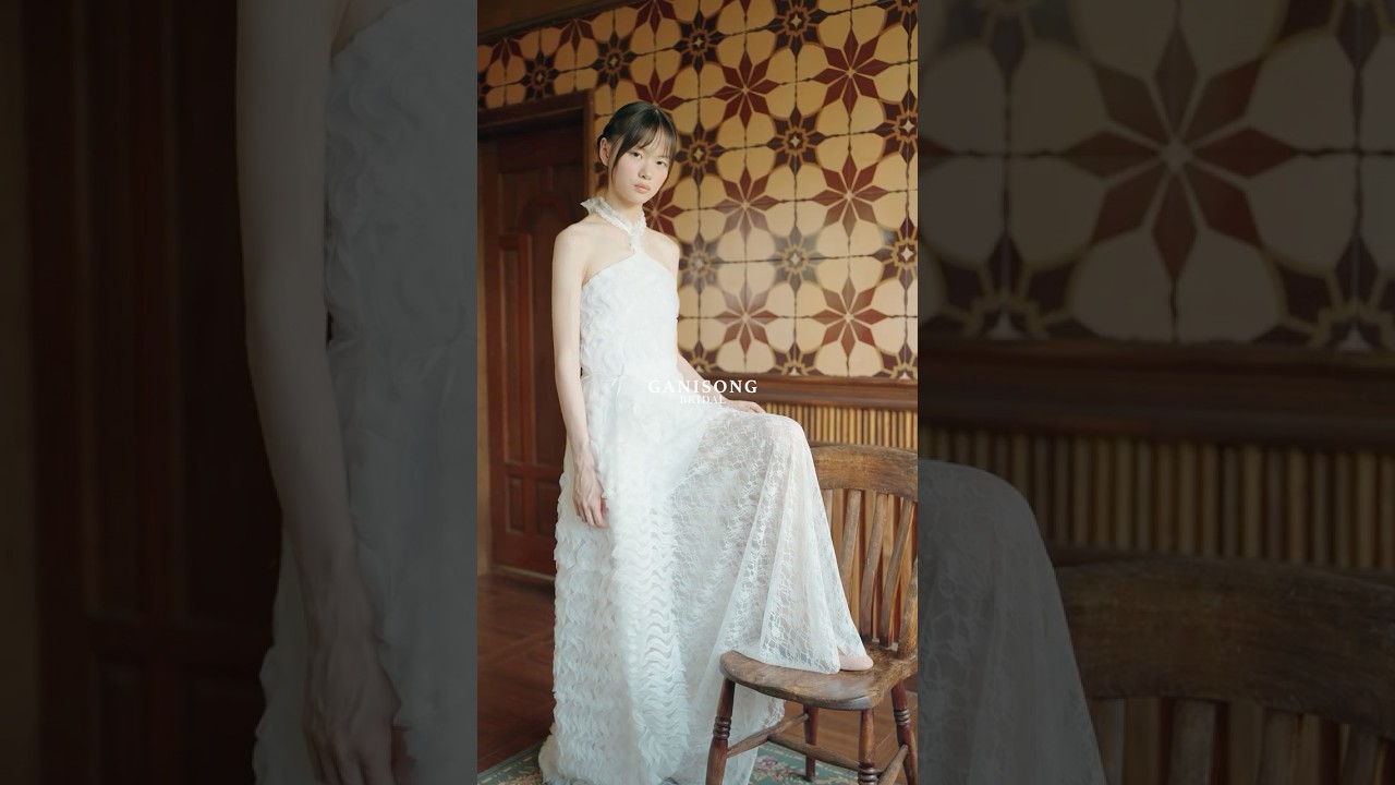 GANISONG 25FW Bridal Midnight Tide Halter Dress