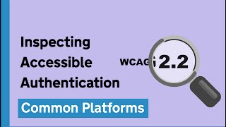 Inspecting WCAG 2.2: Accessible authentication