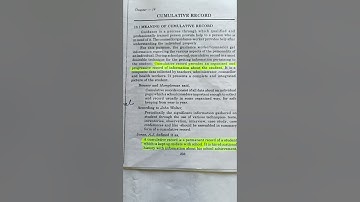 Cumulative Record  # B.Ed Notes #