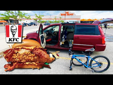 KBD - Van Life • KFC BACON LOVERS SANDWICH & Van Life • Making Stealth Window Covers