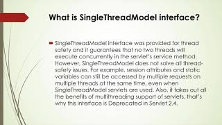 Single ThreadModel Interface