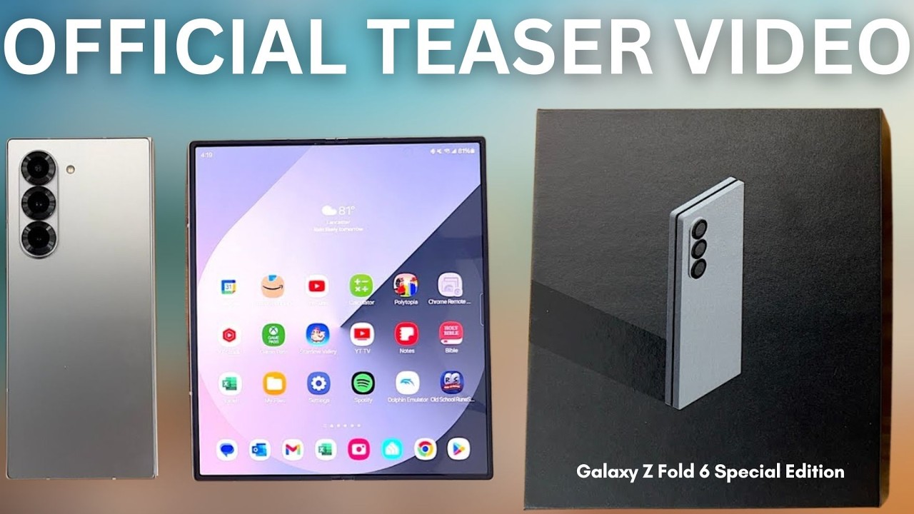 Samsung Galaxy Z Fold 6 Ultra - OFFICIAL TEASER!!! - YouTube