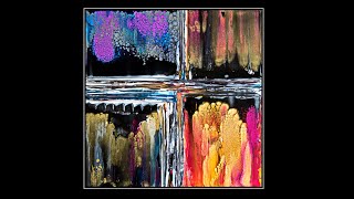 #7934 Grid Swipe Geometric Contemporary Intuitive Fluid Art 4.03.2021art therapy