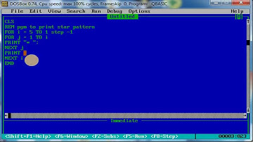 18.qbasic pgm to print star pattern.