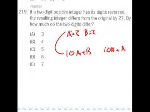PS16894- If a two-digit positive integer has its digits reversed, the resulting integer differs...