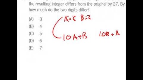 PS16894- If a two-digit positive integer has its digits reversed, the resulting integer differs...