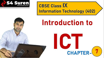 CH-7  INTRODUCTION TO ICT| UNIT–3: ICT SKILLS | CLASS:  IX IT (402)