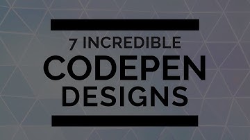 7 Incredible Codepen Designs must checkout! | Html Css Javascript Effects & Animations
