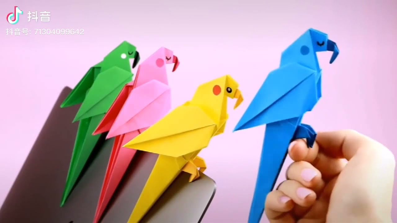 Làm con vẹt từ giấy- Handmade paper craft - Xếp giấy origami Nhật ...