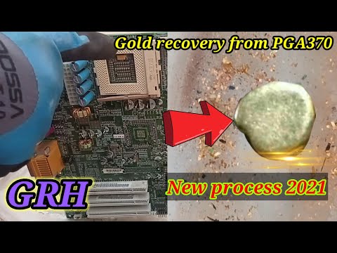 Gold recovery from GPA 370 Sockets new process 2021 # how to recover gold # gold recycle