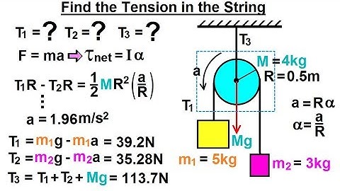 Physics - Test Your Knowledge: Moment of Inertia (15 of 24) Find the Tensions in the String