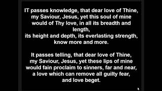 It passes knowledge, that dear love of Thine • Mary Shekleton (1827-83) Ira David Sankey (1840-1908)