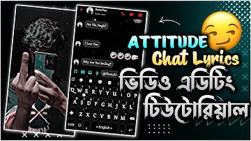 New Attitude Chat Lyrics Xml File || Alight motion Chat Lyrics Video Editing Tutorial || Xhoss Ahad