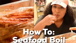 HOW TO MAKE A SEAFOOD BOIL | SEAFOOD SAUCE | MUKBANG