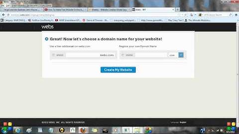 Create A Free Website With Webs.com