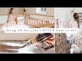 GET IT ALL DONE With Me | deep cleaning sofa, speed clean, pressure washing, DIY &amp; home maintenance