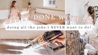 GET IT ALL DONE With Me | deep cleaning sofa, speed clean, pressure washing, DIY & home maintenance