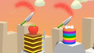 Perfect Knife Flip Challenge Cutting Hit Knife Slice it All Game Satisfying ASMR Relaxing Video  screenshot 5