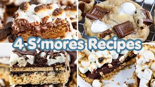 4 s'mores desserts that taste like camping (Blondies, Cookies, Pie, Rice Krispie Treats!)