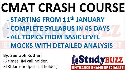 CMAT crash course from 11 January: Complete syllabus, daily videos, test series, previous year exams