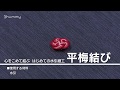 心をこめて結ぶ　はじめての水引細工【1分ダイジェスト】（平梅結び 色違い）