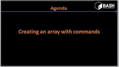 Creating an array from a command | Udemy course
