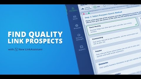 Smart Backink Prospecting in LinkAssistant